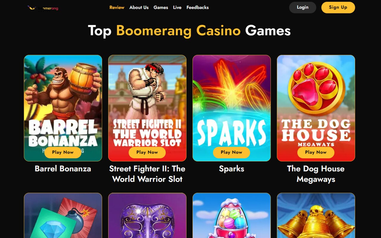 Boomerang Spins UK casino